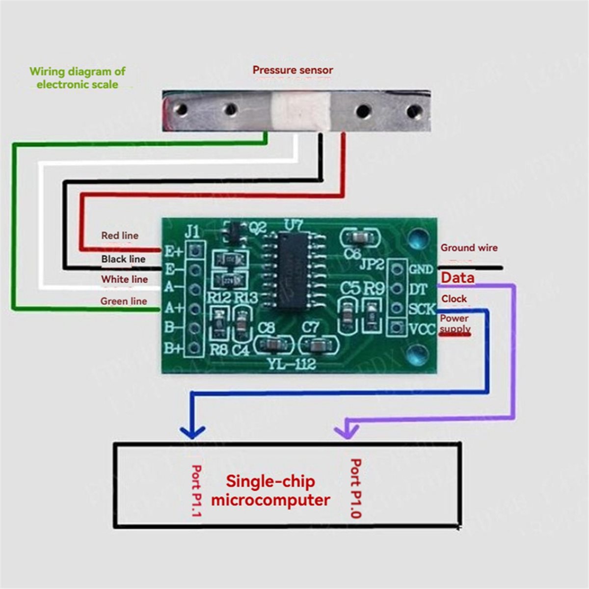 Diy Electronics Load Cell - HX711 Load Cell AD Weight Pressure