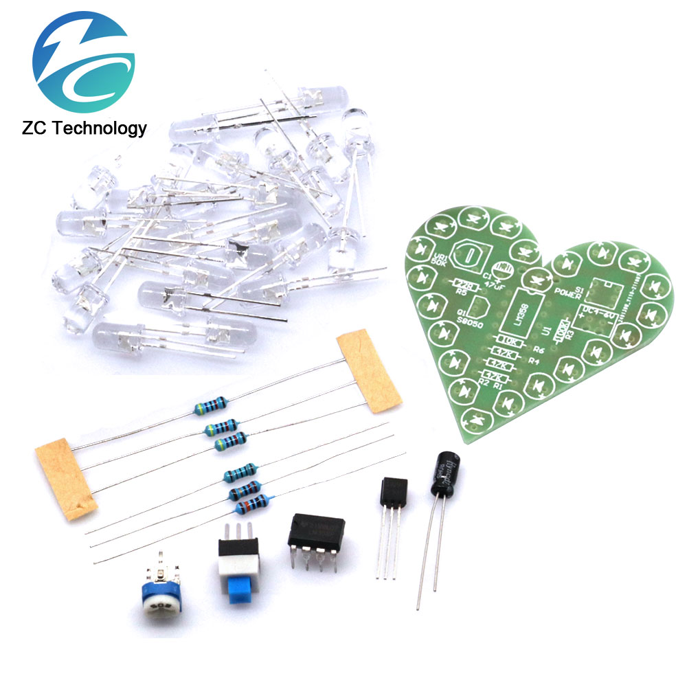 DIY Kit Heart Shape Breathing  - Diy Electronics Gadget review and price